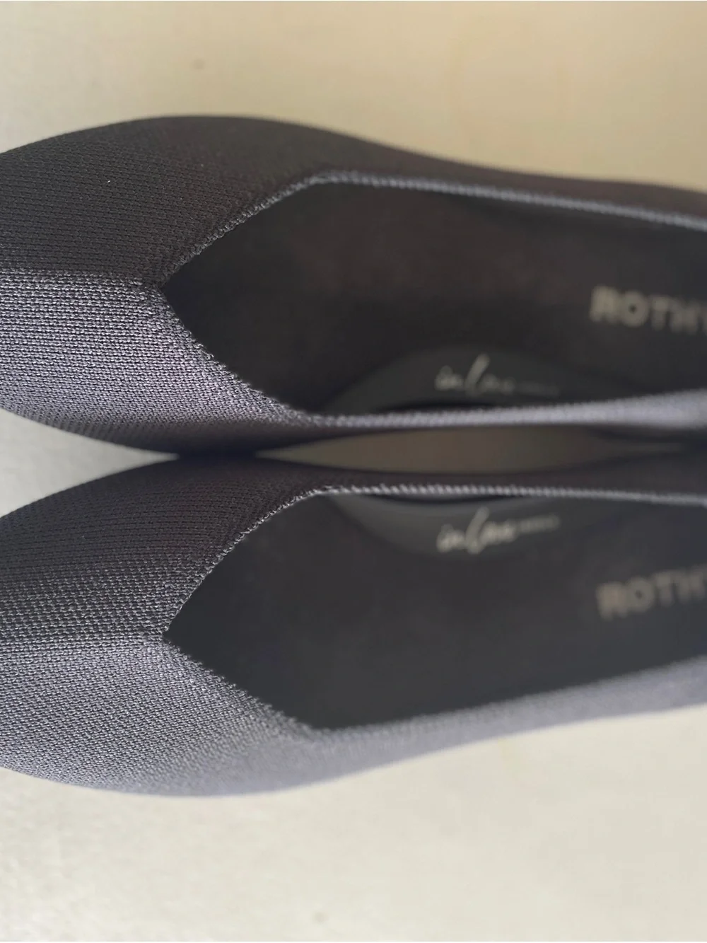 Rothy's Black Pointed Knit Flats